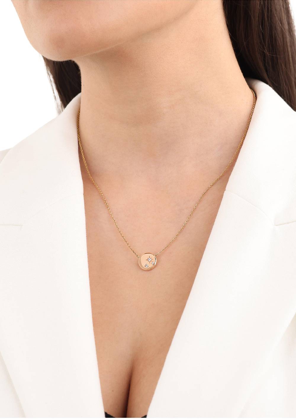 S.Oliver Silber-Halskette Mit Zirkonia-Anhänger