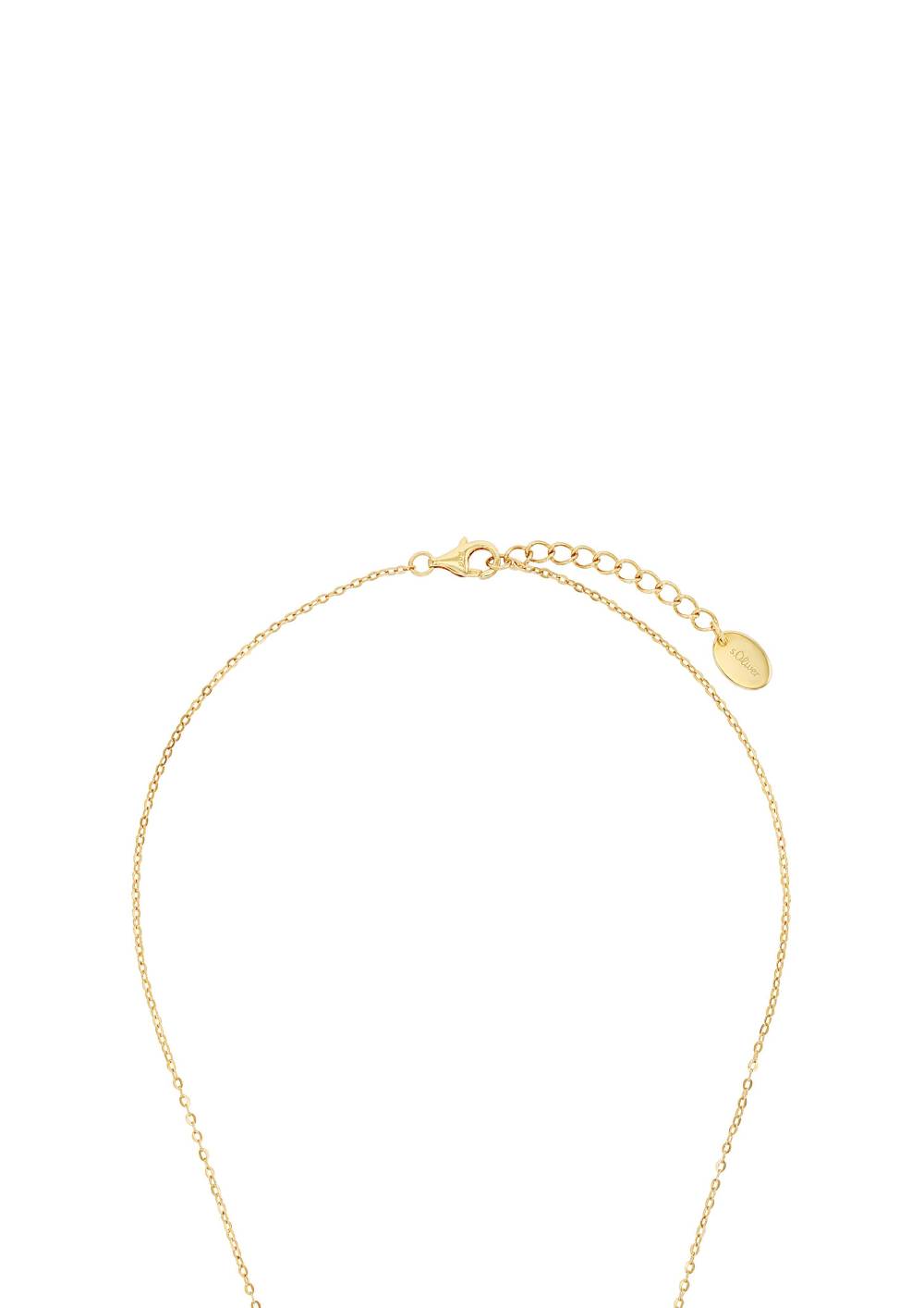 S.Oliver Silber-Halskette Mit Zirkonia-Anhänger