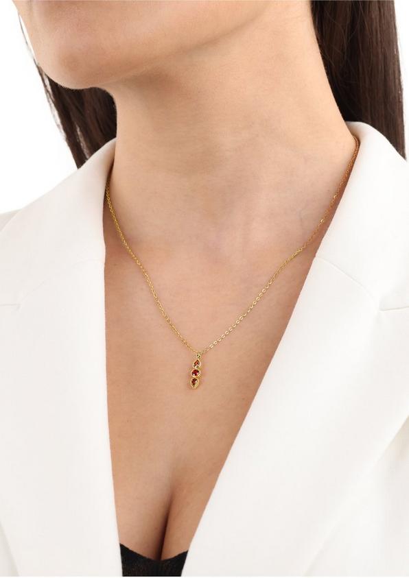 s.Oliver Silber-Halskette mit Zirkonia-Anhänger