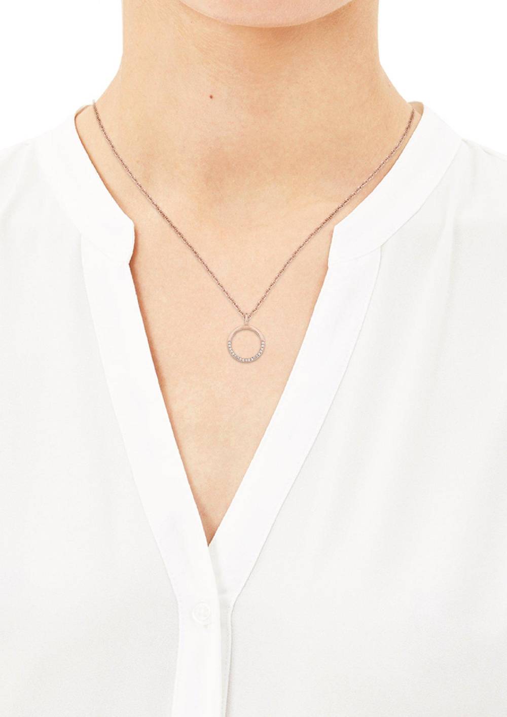 S.Oliver Silber-Halsschmuck Mit Zirkonia