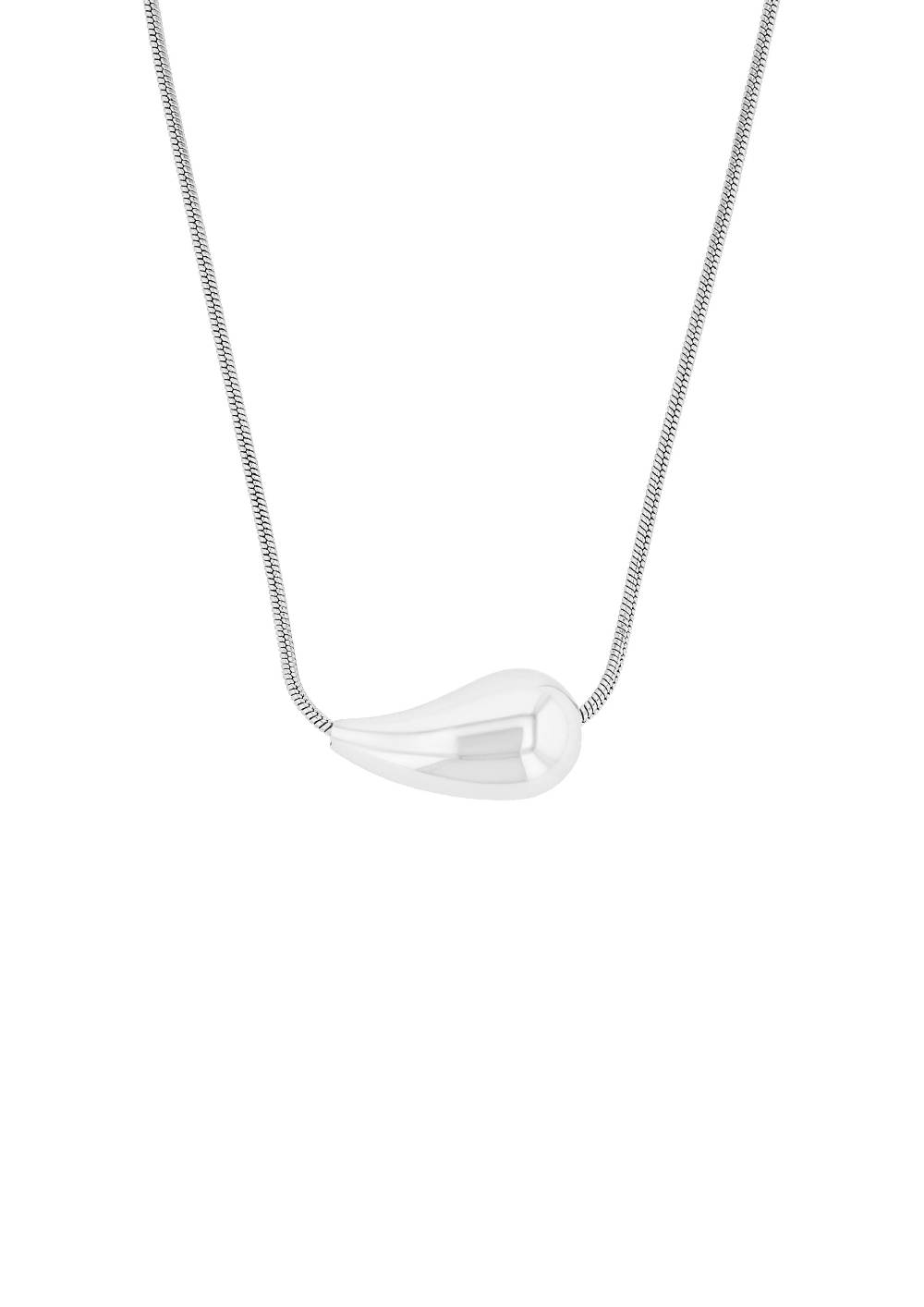 S.Oliver Silber-Halsskette Mit Perlen-Anhänger