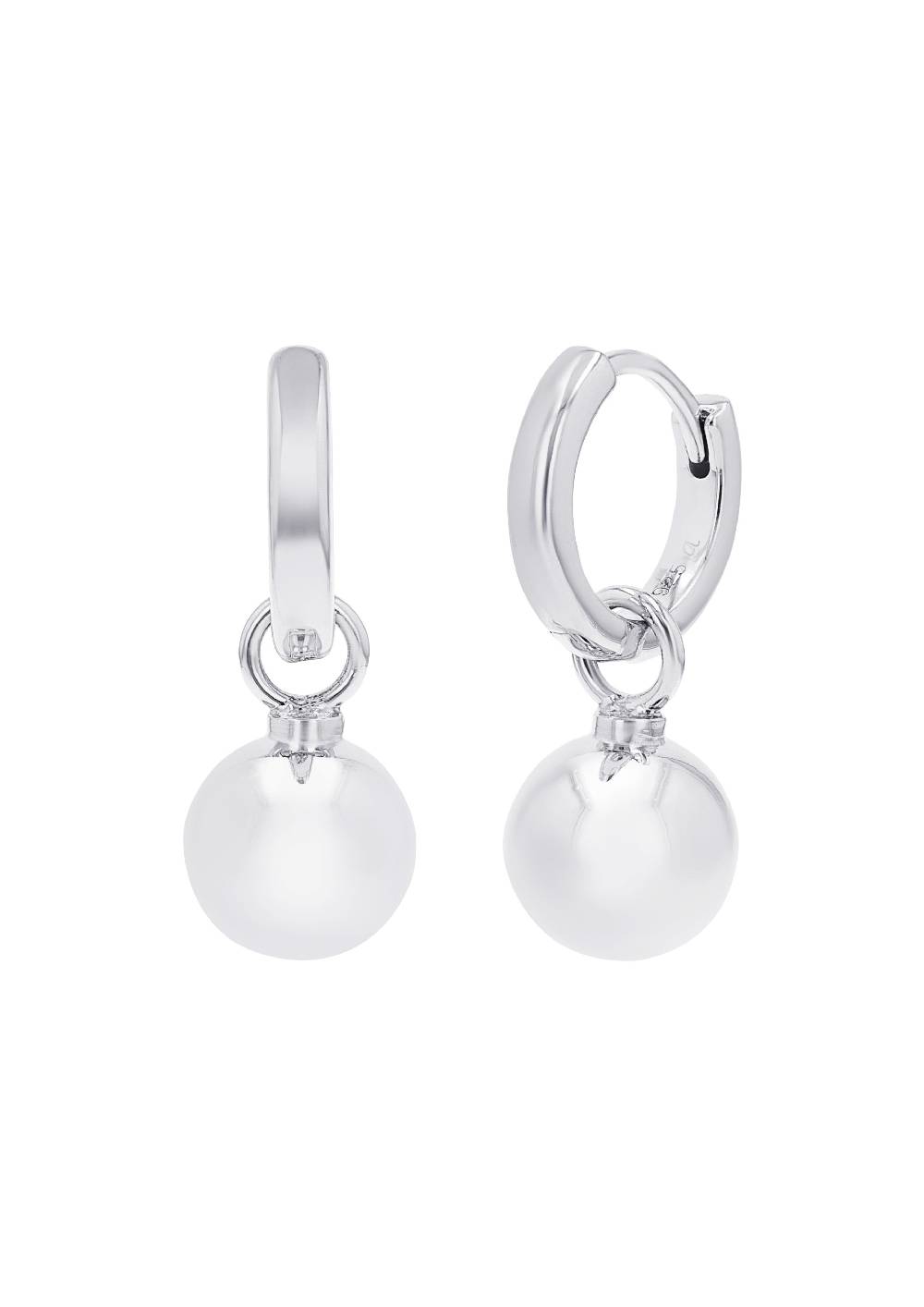 S.Oliver Silber-Ohrstecker In Perlen-Optik