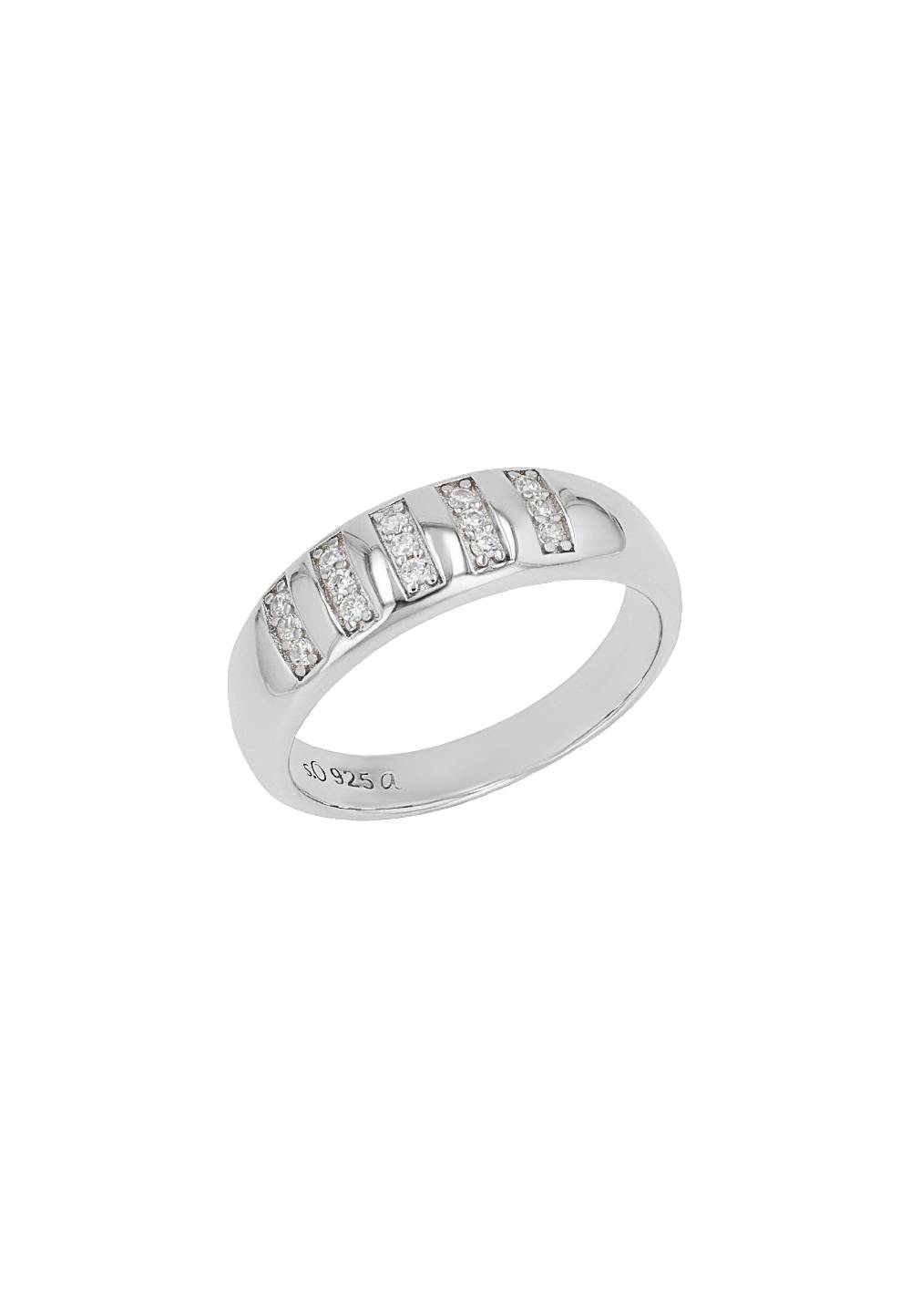 S.Oliver Silber-Ring Mit Zirkonia-Steinen