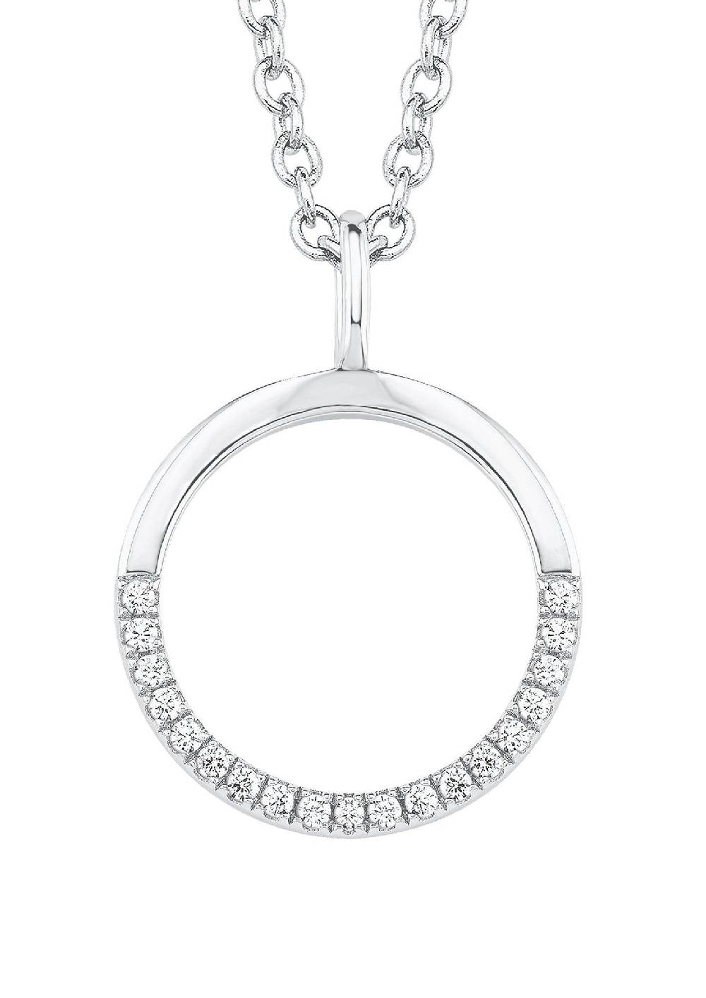 S.Oliver Silberkette Kreis Mit Zirkonia