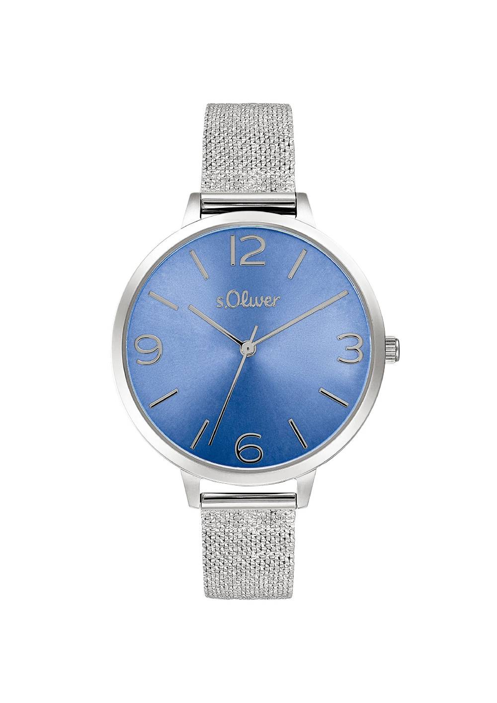 S.Oliver Silberne Armbanduhr Mit Metallband
