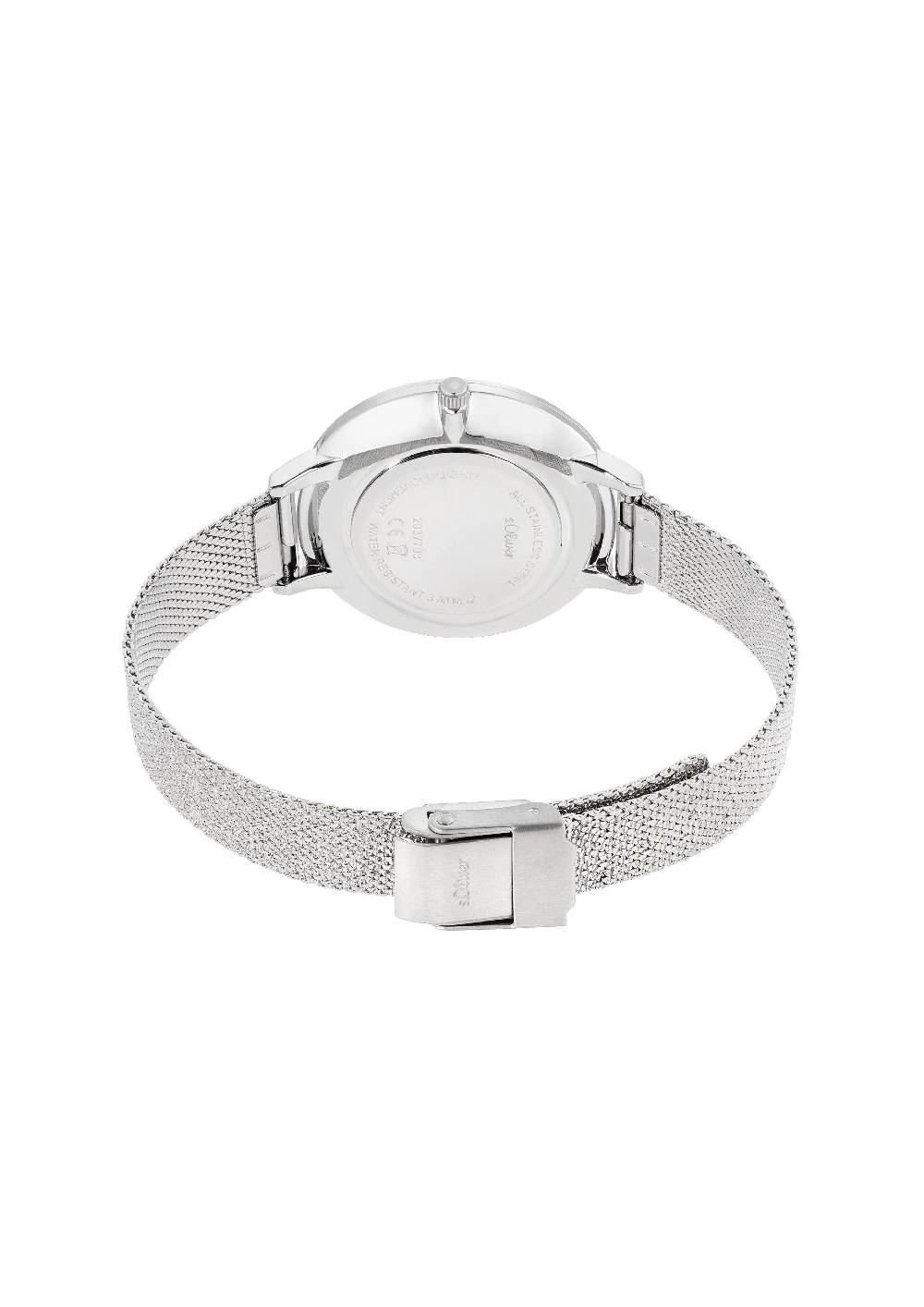 S.Oliver Silberne Armbanduhr Mit Metallband