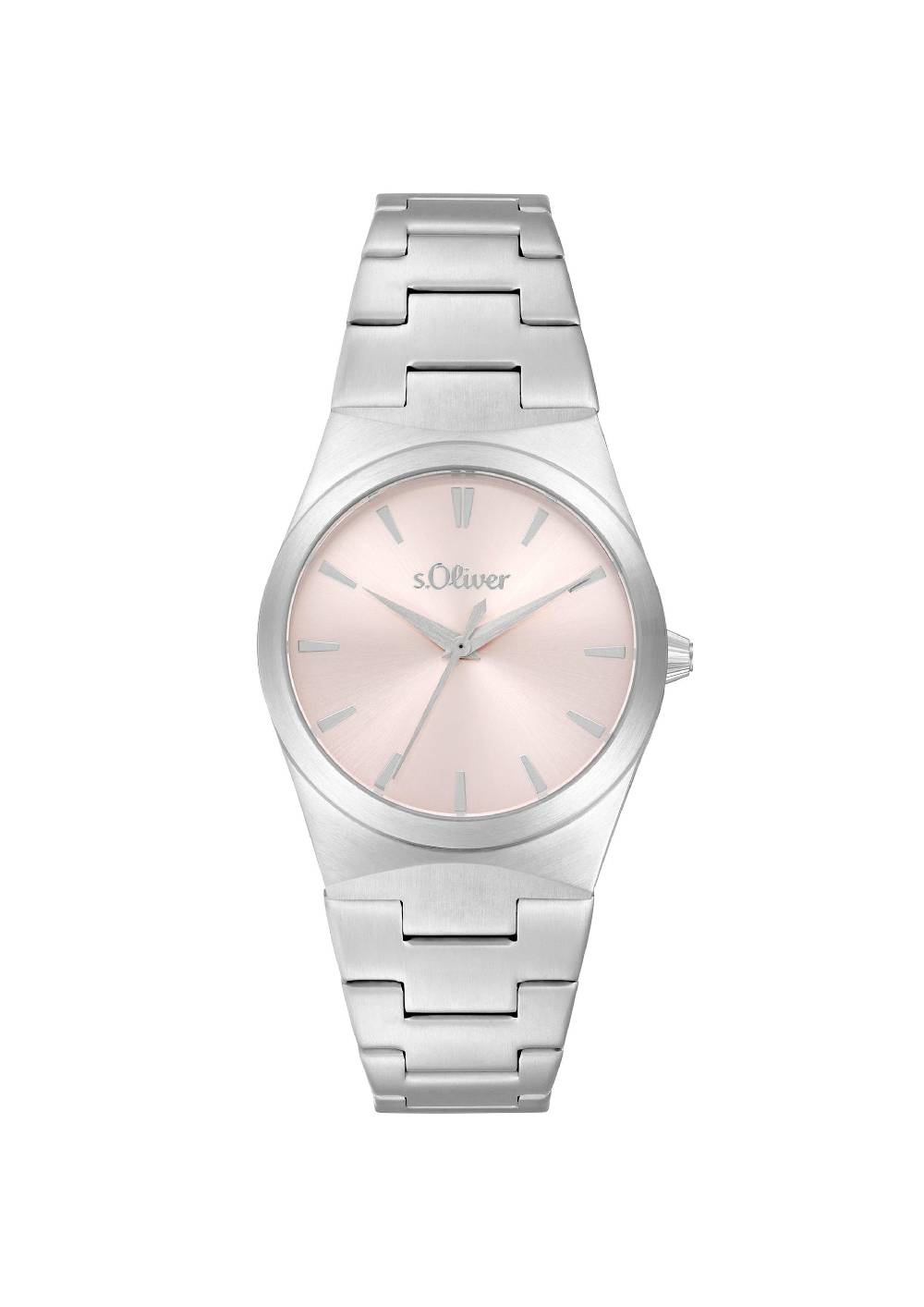 S.Oliver Silberne Edelstahl-Armbanduhr