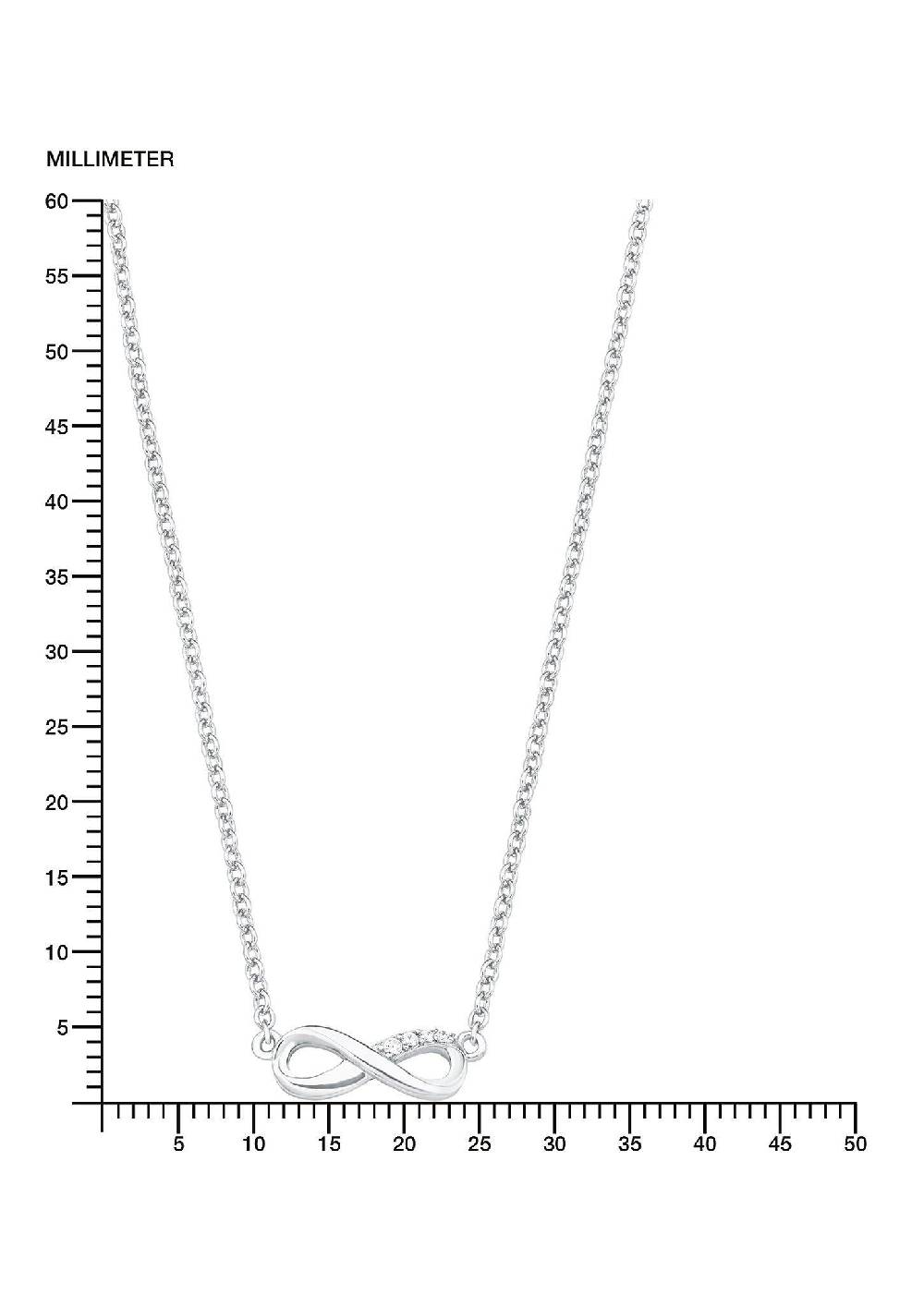 S.Oliver Silberne Halskette Infinity Mit Zirkonia
