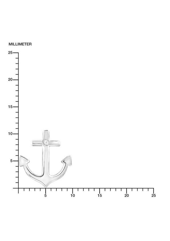 s.Oliver Silberne Ohrstecker Anker mit Zirkonia