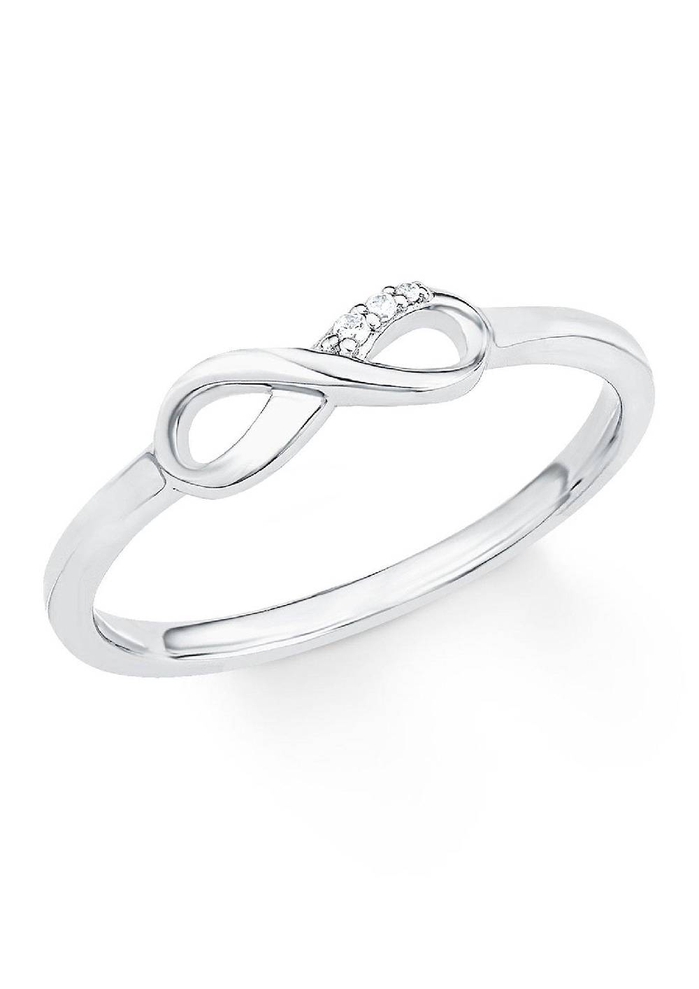 S.Oliver Silberner Ring Infinity Mit Zirkonia