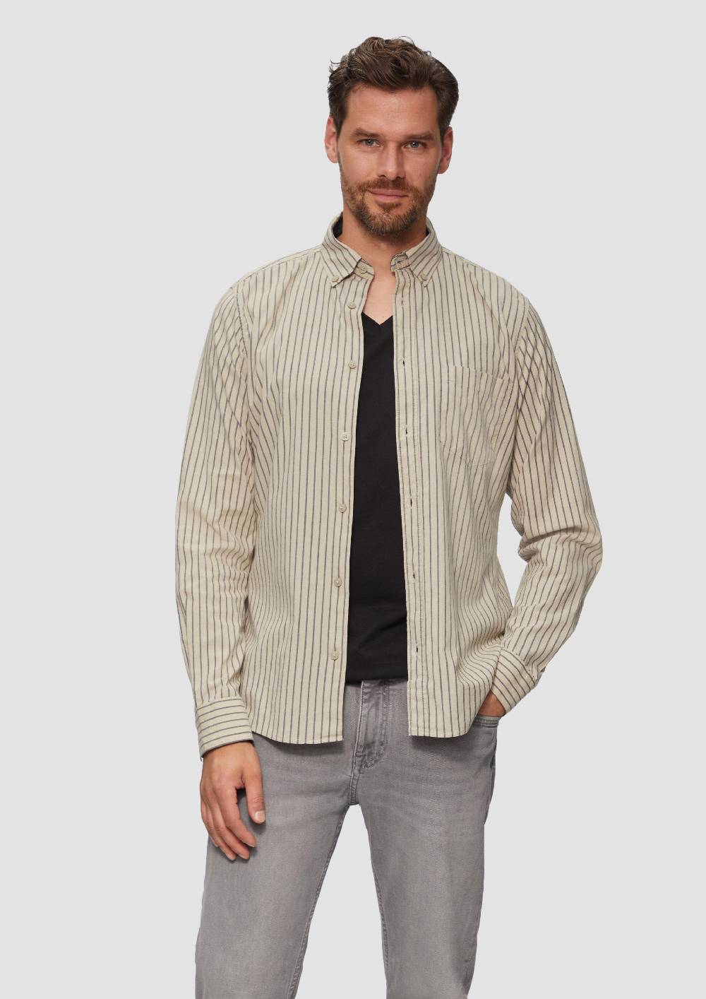 S.Oliver Slim Fit: Hemd Aus Baumwollstretch