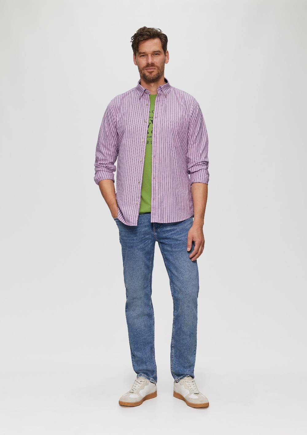 S.Oliver Slim Fit: Hemd Aus Baumwollstretch