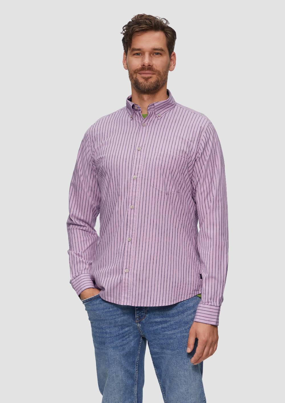 S.Oliver Slim Fit: Hemd Aus Baumwollstretch