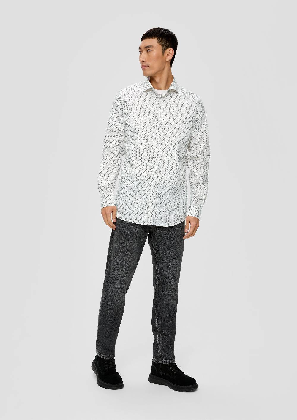 S.Oliver Slim: Hemd Aus Baumwollmix