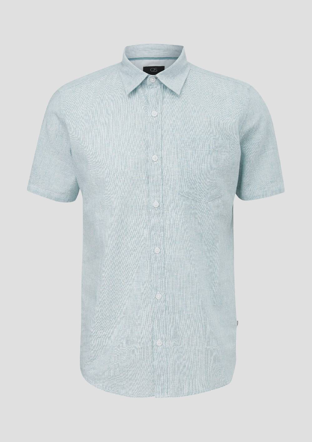 S.Oliver Slim: Hemd Aus Leinenmix