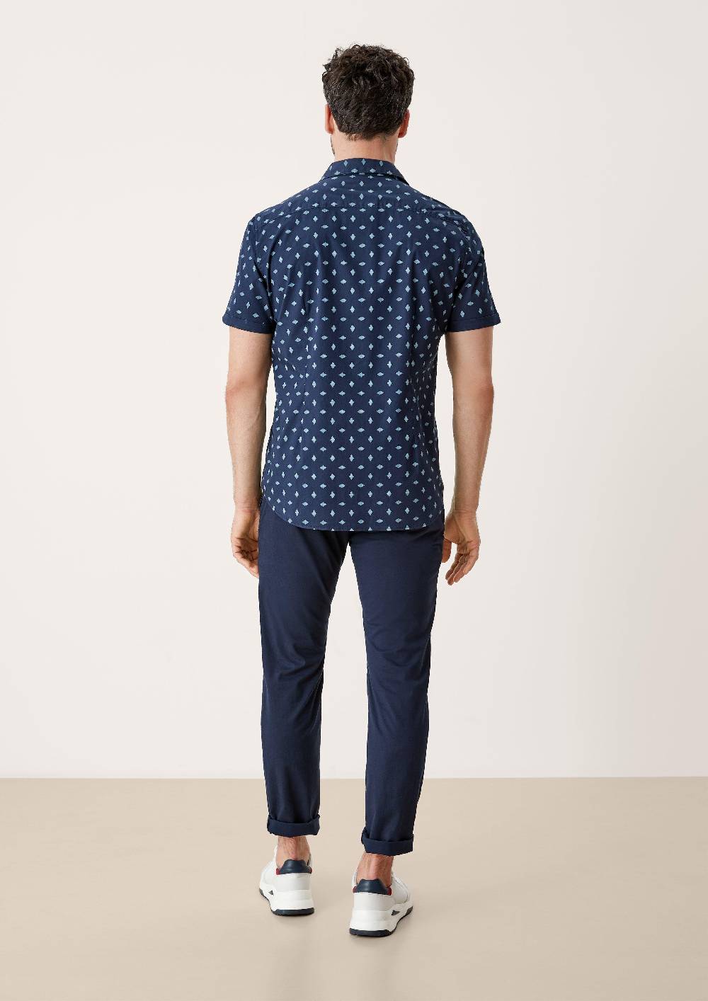 S.Oliver Slim: Hemd Mit Allover-Print