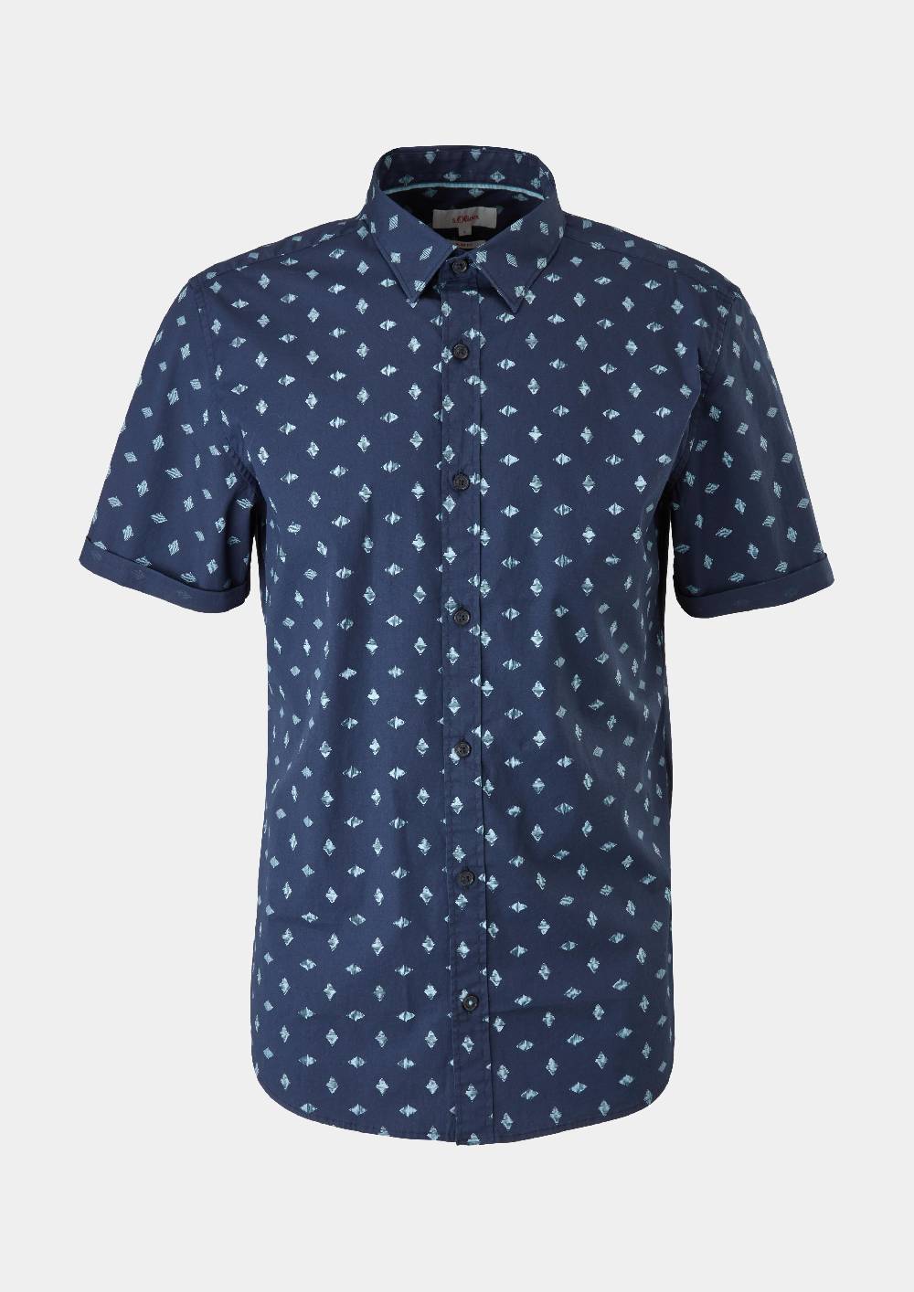 S.Oliver Slim: Hemd Mit Allover-Print