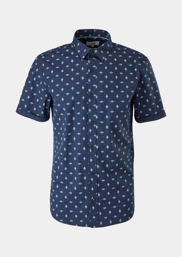 s.Oliver Slim: Hemd mit Allover-Print