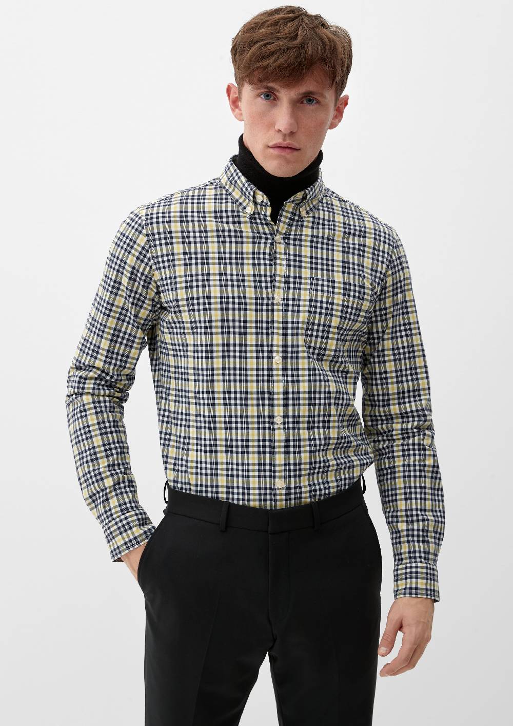 S.Oliver Slim: Hemd Mit Button-down-Kragen