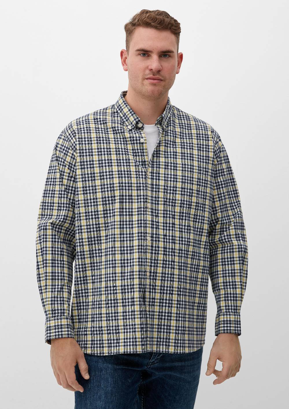 S.Oliver Slim: Hemd Mit Button Down-Kragen