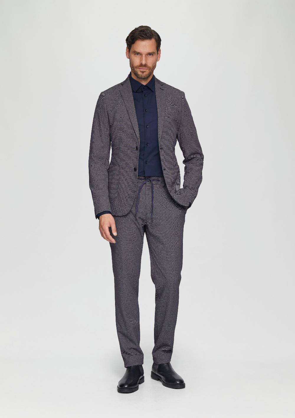 S.Oliver Slim: Joggsuit Mit Piquéstruktur