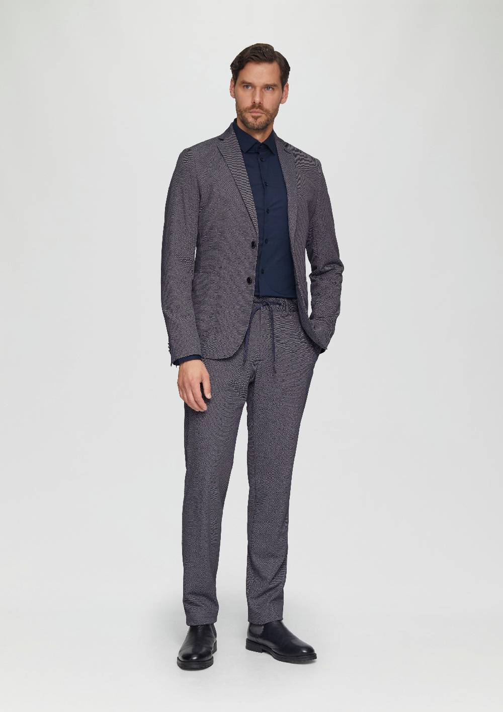 S.Oliver Slim: Joggsuit Mit Piquéstruktur