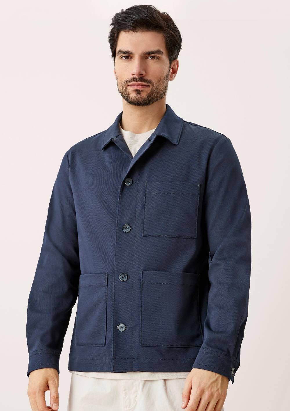 S.Oliver Slim: Overshirt Aus Baumwollmix