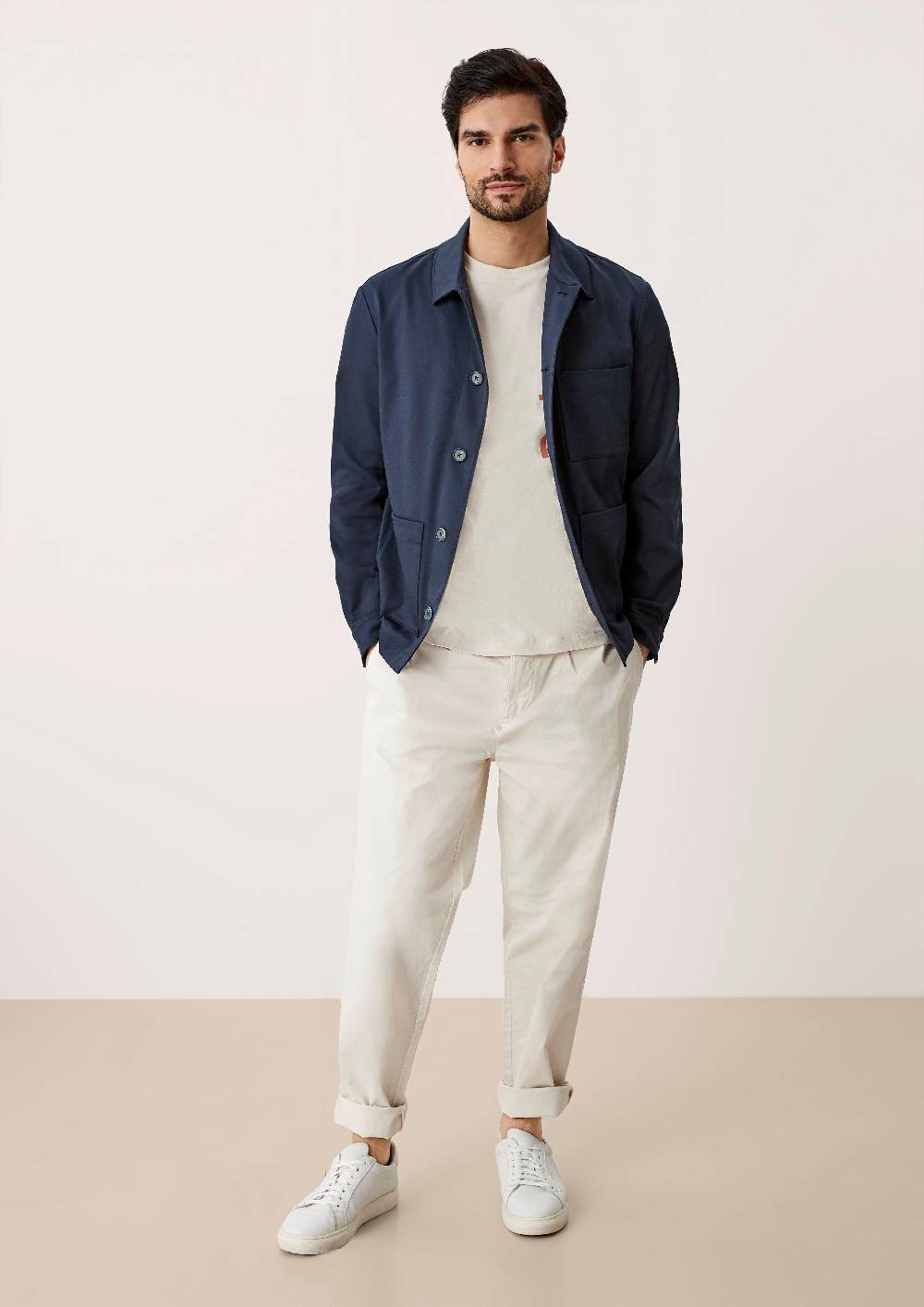 S.Oliver Slim: Overshirt Aus Baumwollmix