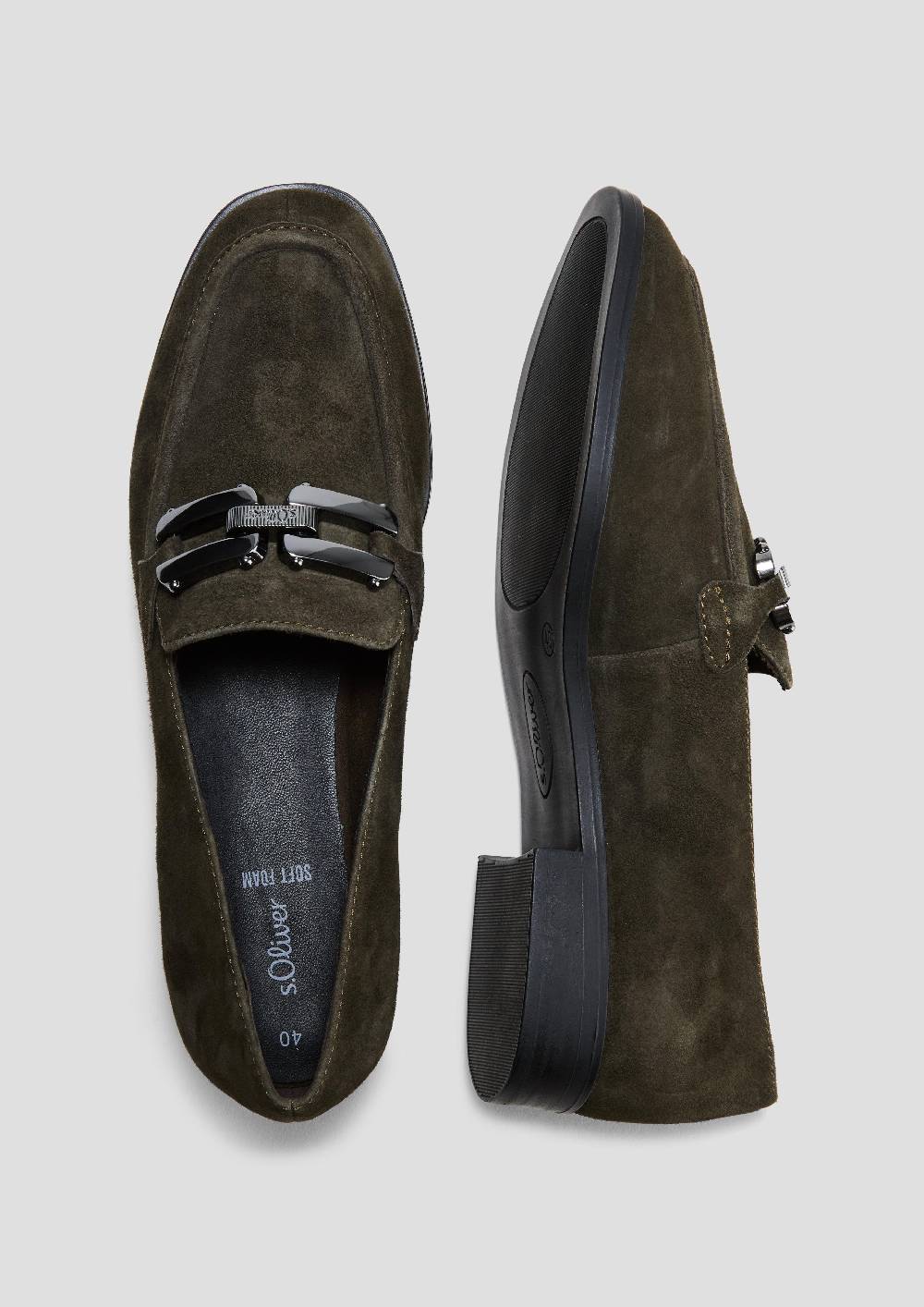 S.Oliver Slipper Mit Schmuck-Detail