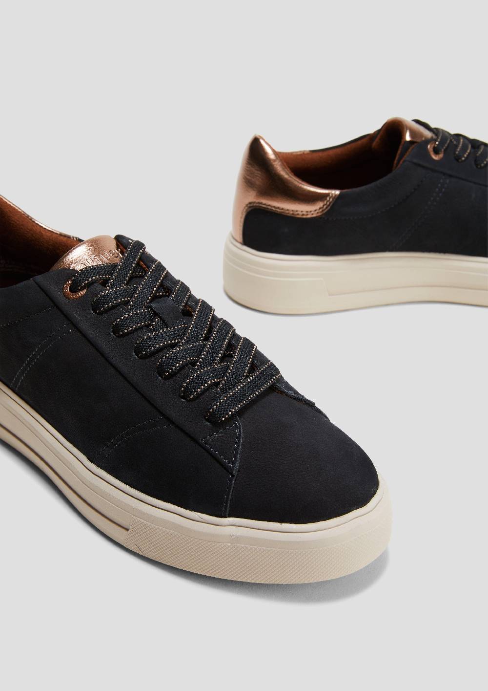 S.Oliver Sneaker Aus Ledermix Mit Metallic-Detail