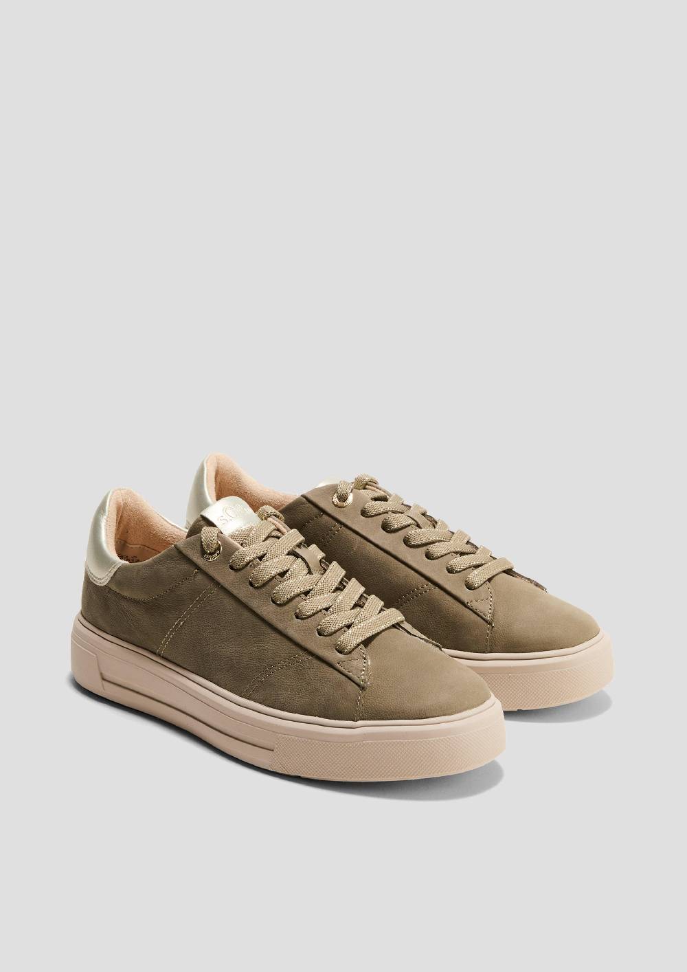 S.Oliver Sneaker Aus Ledermix Mit Metallic-Detail