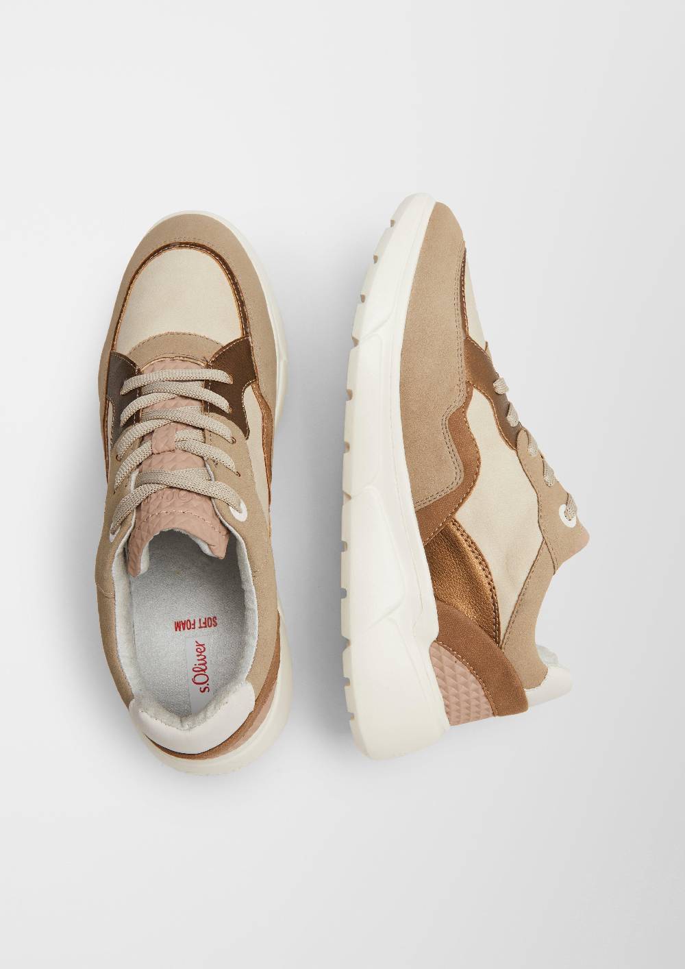 S.Oliver Sneaker In Leder-Optik