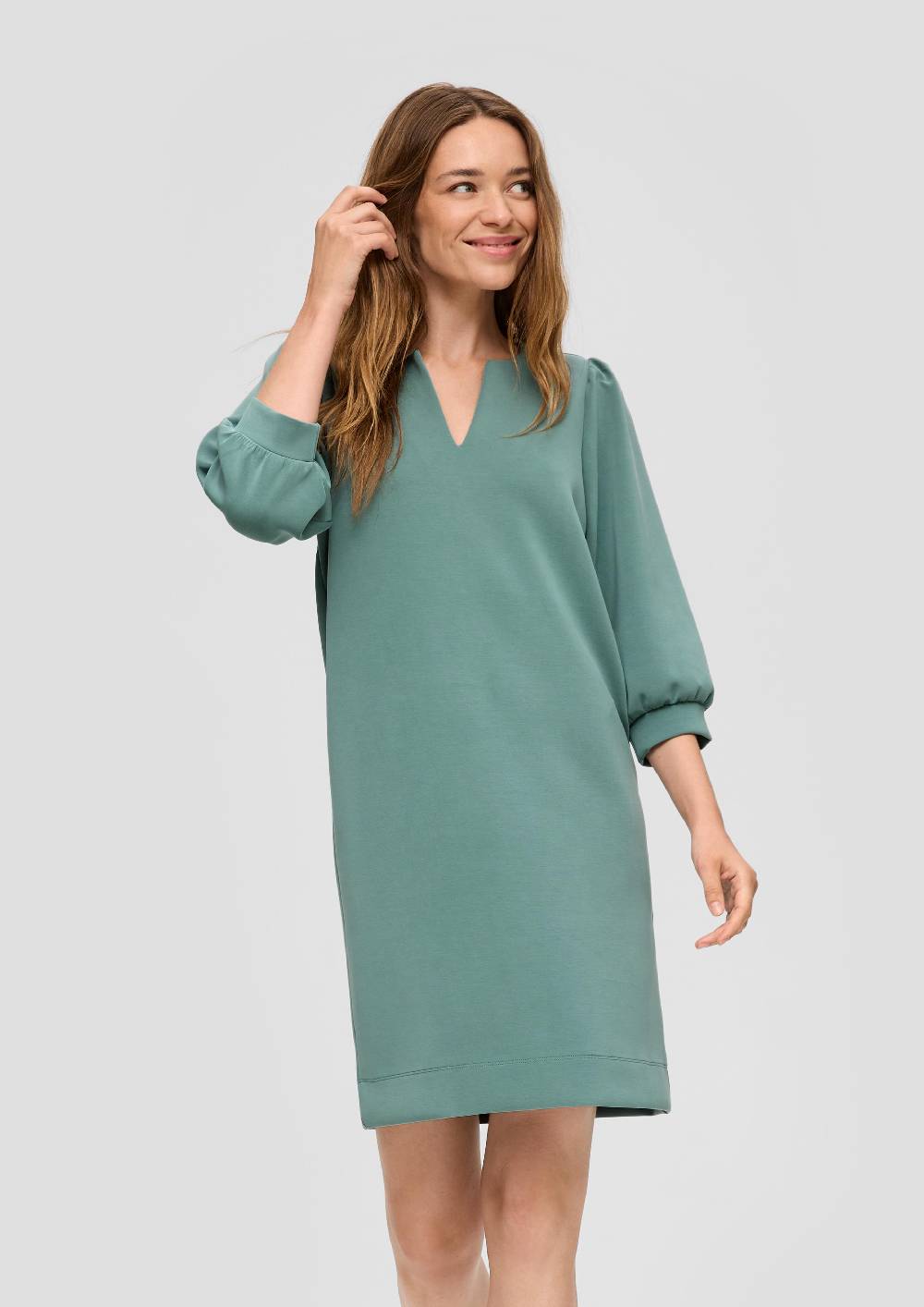 S.Oliver Softshell-Kleid Mit V-Ausschnitt