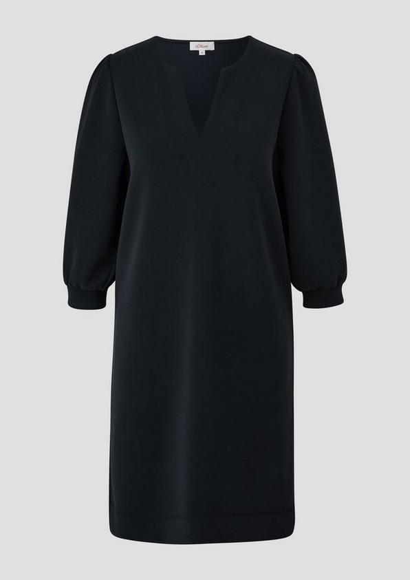 s.Oliver Softshell-Kleid mit V-Ausschnitt