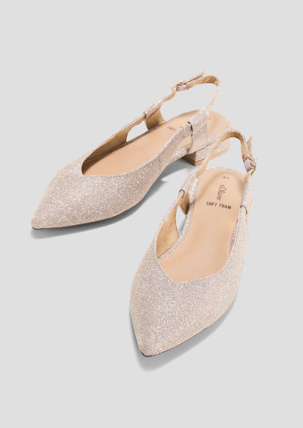 S.Oliver Spitz Zulaufende Sling-Pantoletten