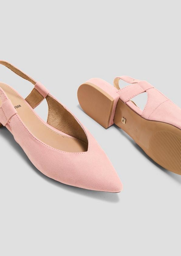 s.Oliver Spitz zulaufende Sling-Pantoletten