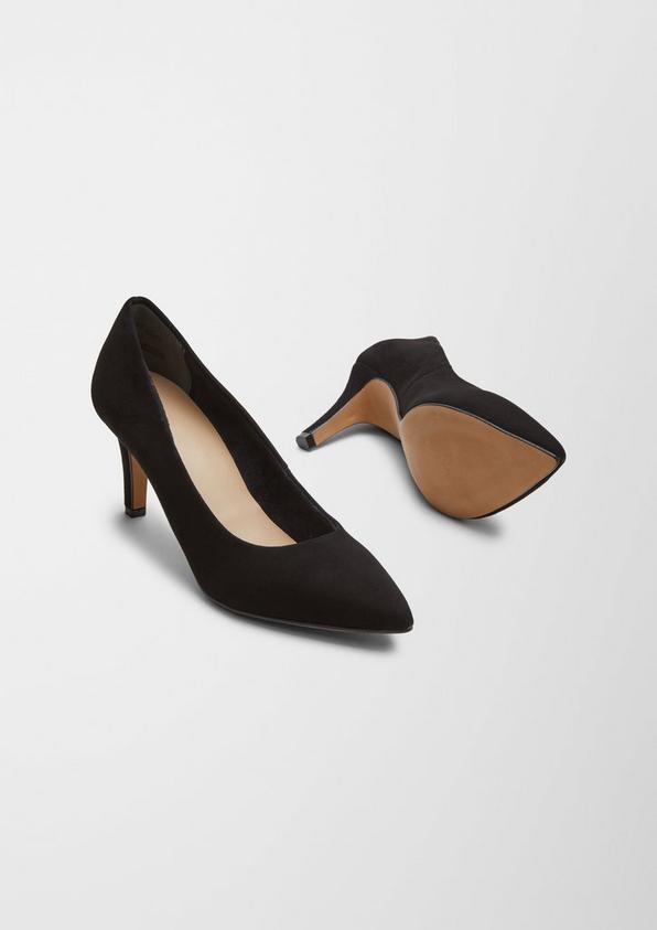 s.Oliver Spitze Veloursleder-Pumps