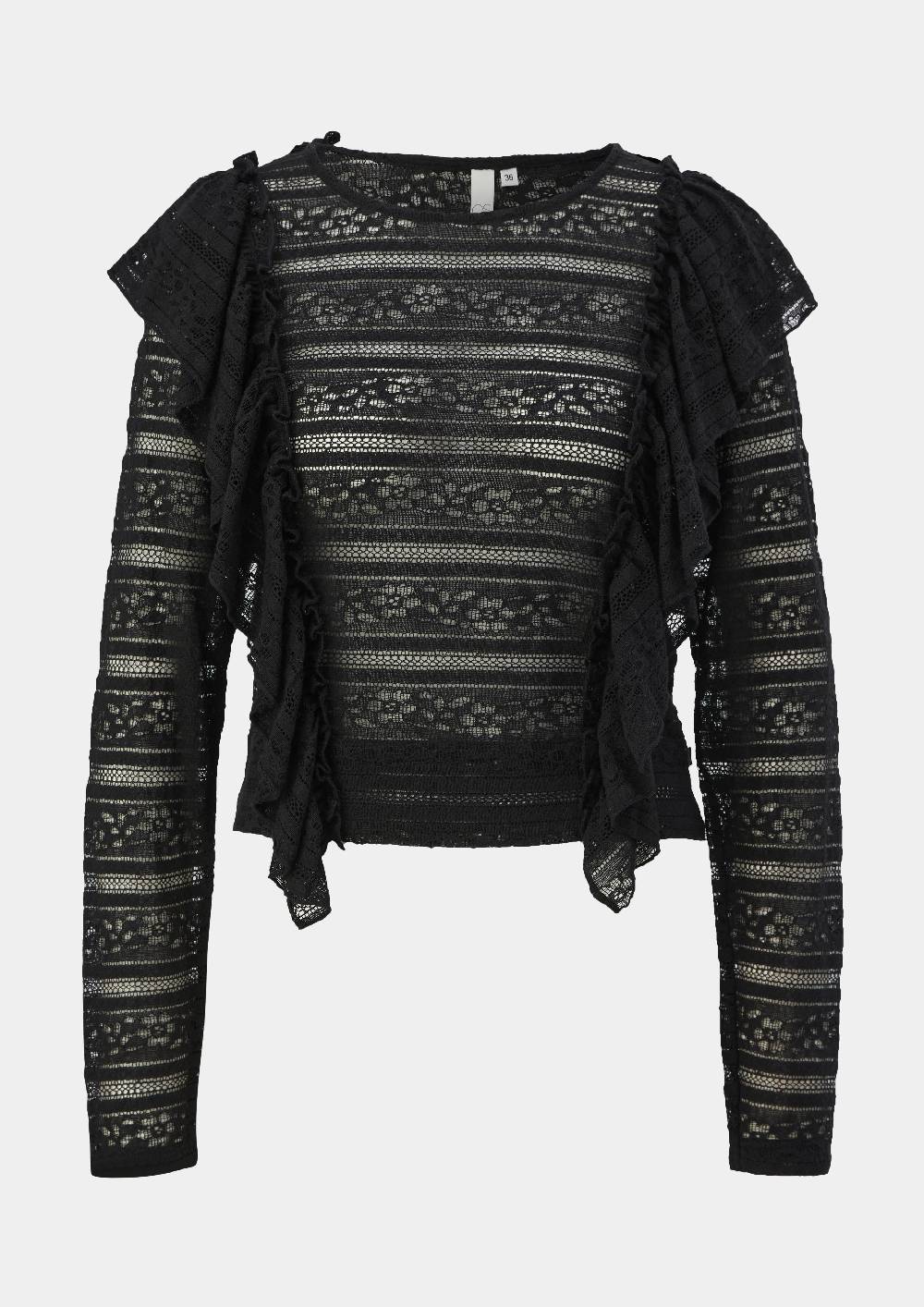 S.Oliver Spitzenbluse Mit Rüschen