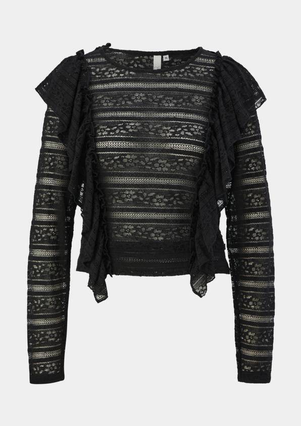 s.Oliver Spitzenbluse mit Rüschen