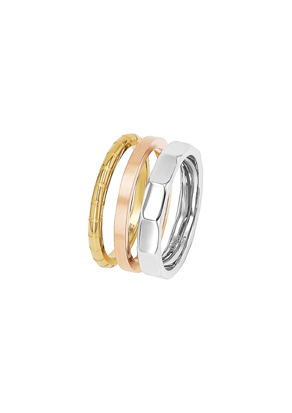 S.Oliver Steck-Ringe Aus Edelstahl