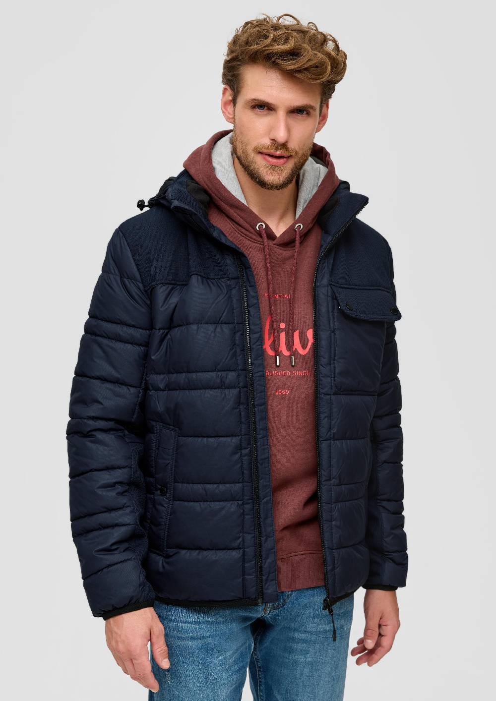 S.Oliver Steppjacke Im Fabricmix