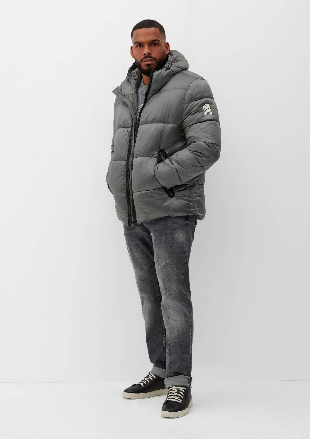 S.Oliver Steppjacke Mit Logo-Applikation