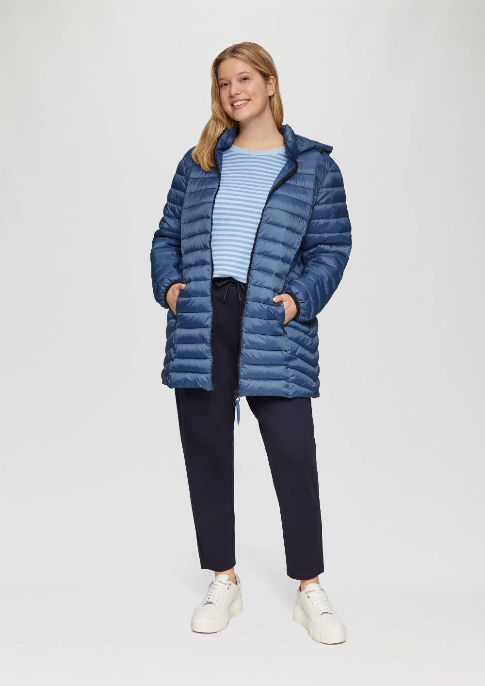 S.Oliver Steppjacke Mit Logo-Kapuze