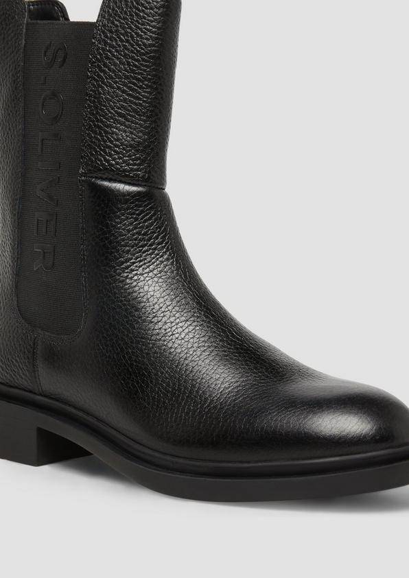 s.Oliver Stiefel aus Rindsleder mit Logo-Detail