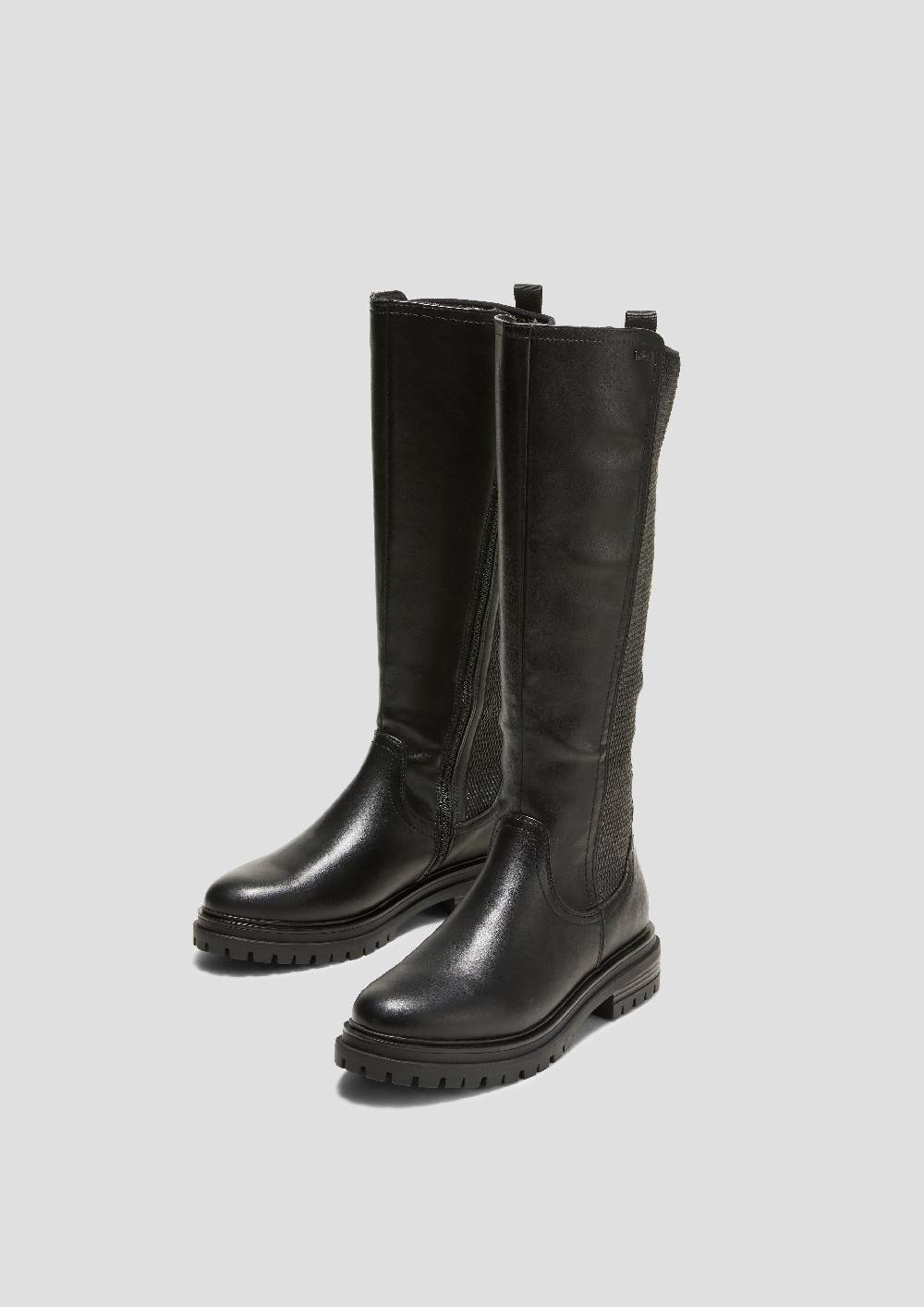 S.Oliver Stiefel In Glattleder-Optik