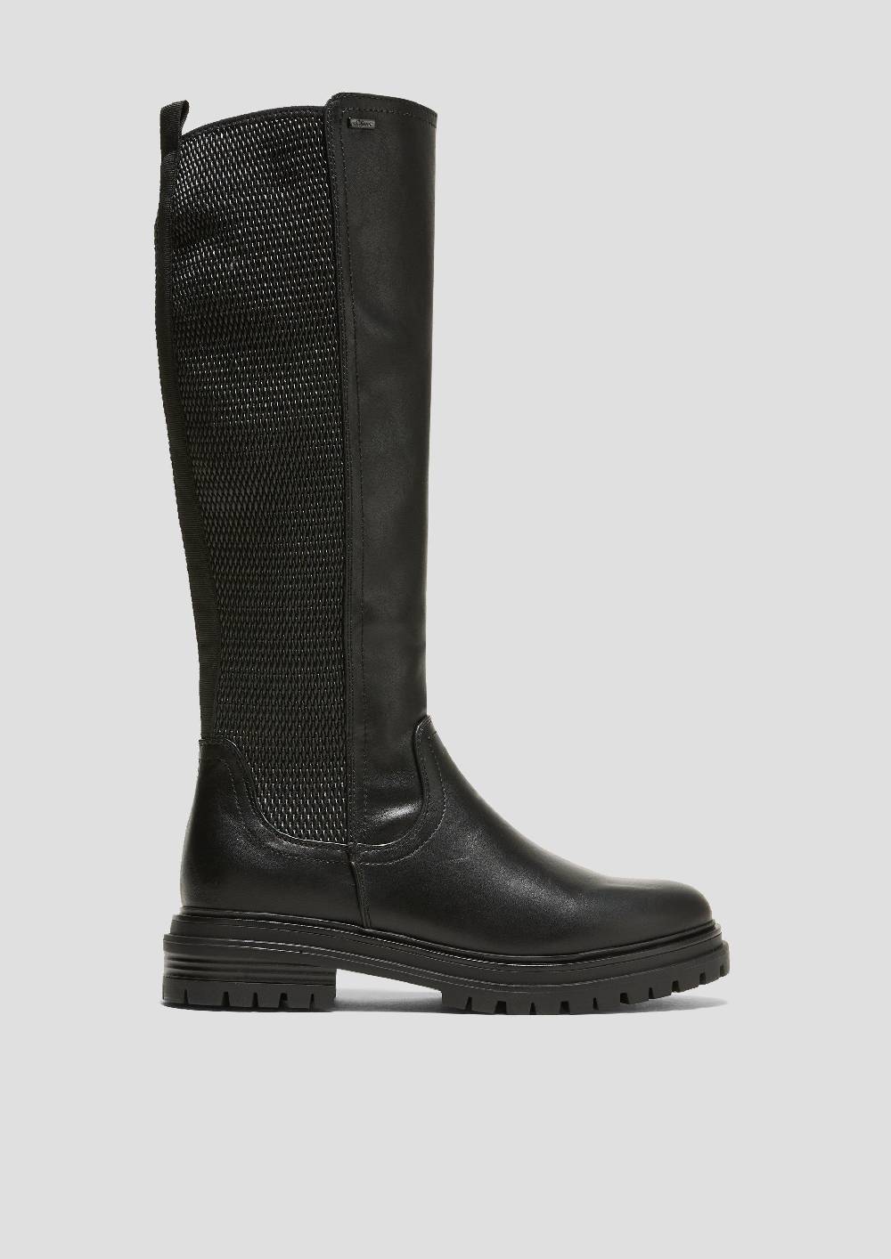 S.Oliver Stiefel In Glattleder-Optik