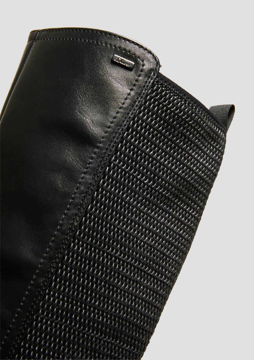 S.Oliver Stiefel In Glattleder-Optik