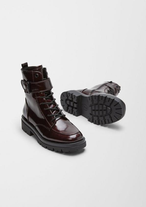 s.Oliver Stiefel in Lackleder-Optik
