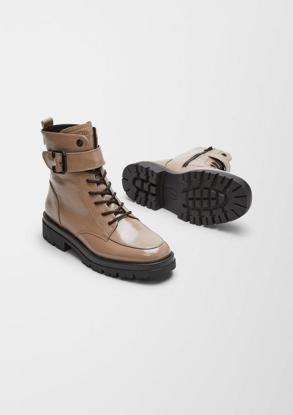 s.Oliver Stiefel in Lackleder-Optik