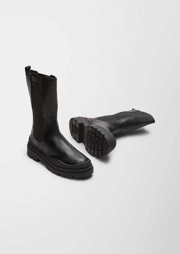 s.Oliver Stiefel in Leder-Optik